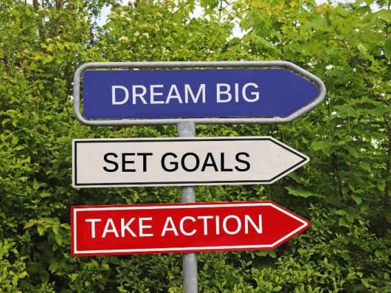 three signs dream big set goals take action