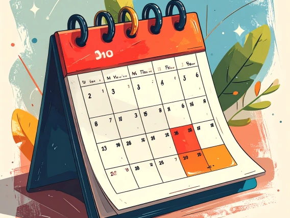 cartoon, calendar for appointments