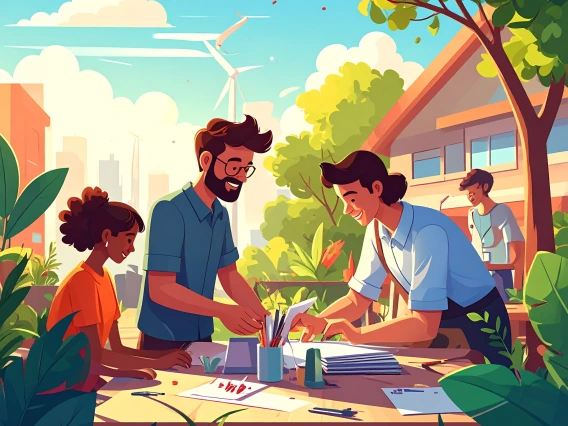 community members working together