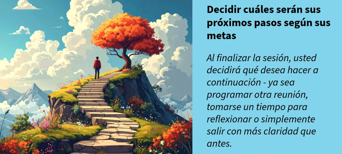 person at end of their path under a tree