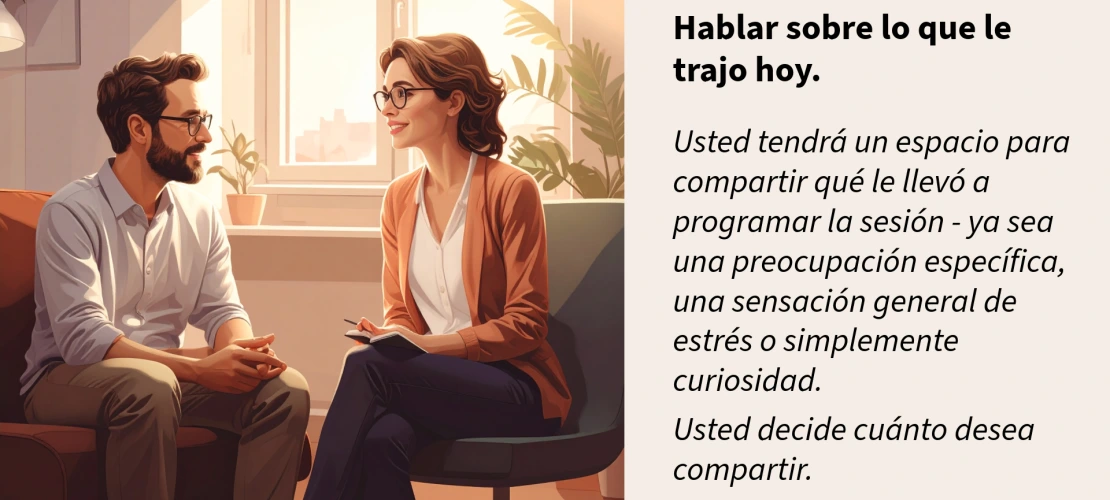 two people sitting and talking