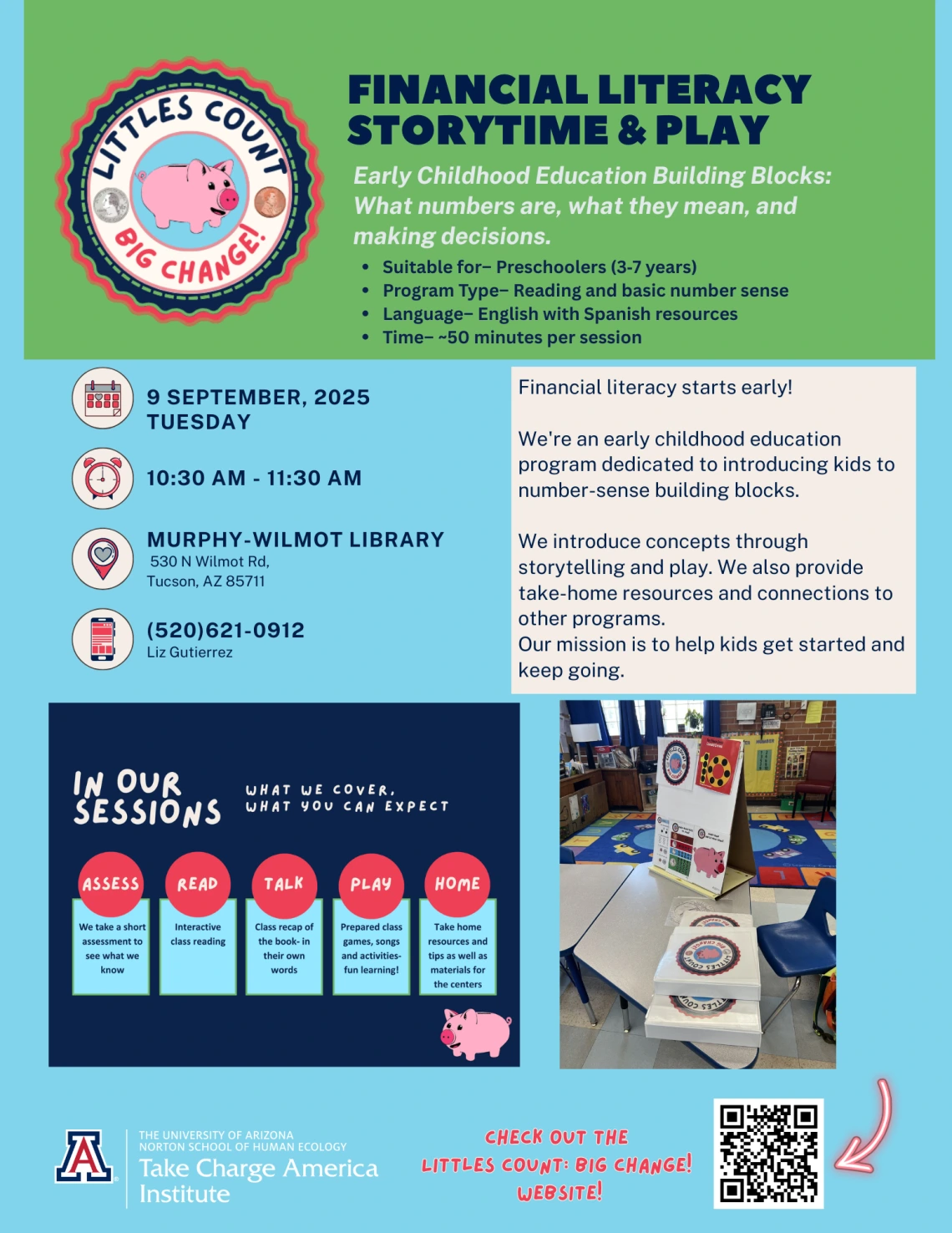Littles Count: Big Change! Library Storytime & Play